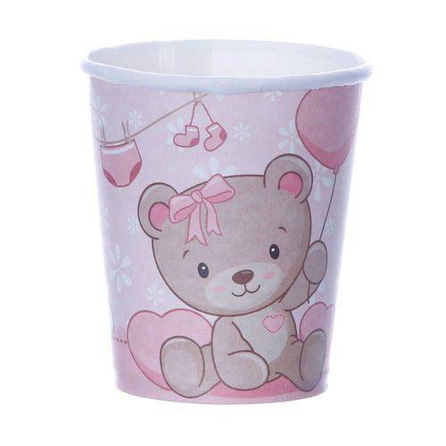 Copo Baby Shower Urso Rosa